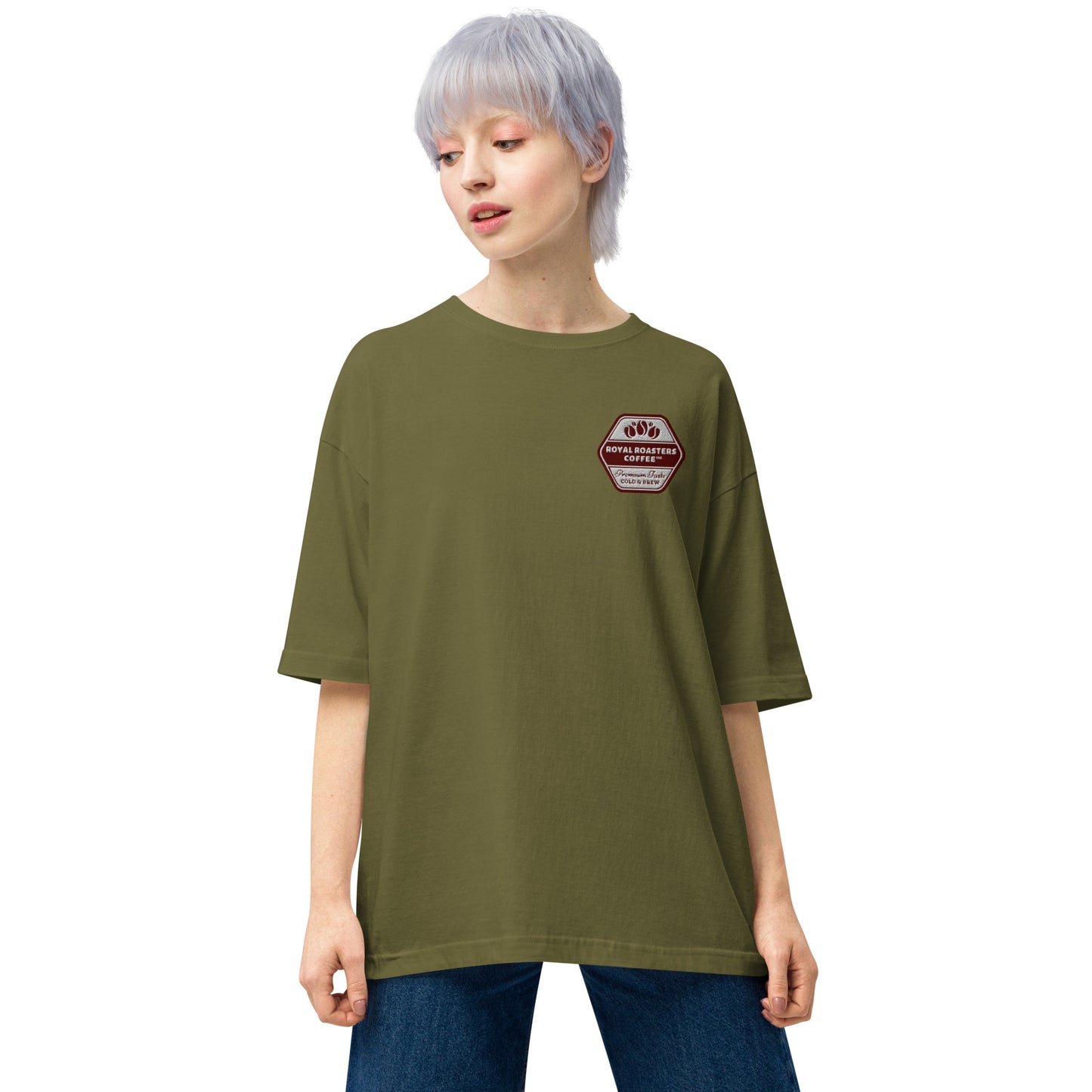 Royal Roasters Embroidered Unisex Oversized T-Shirt