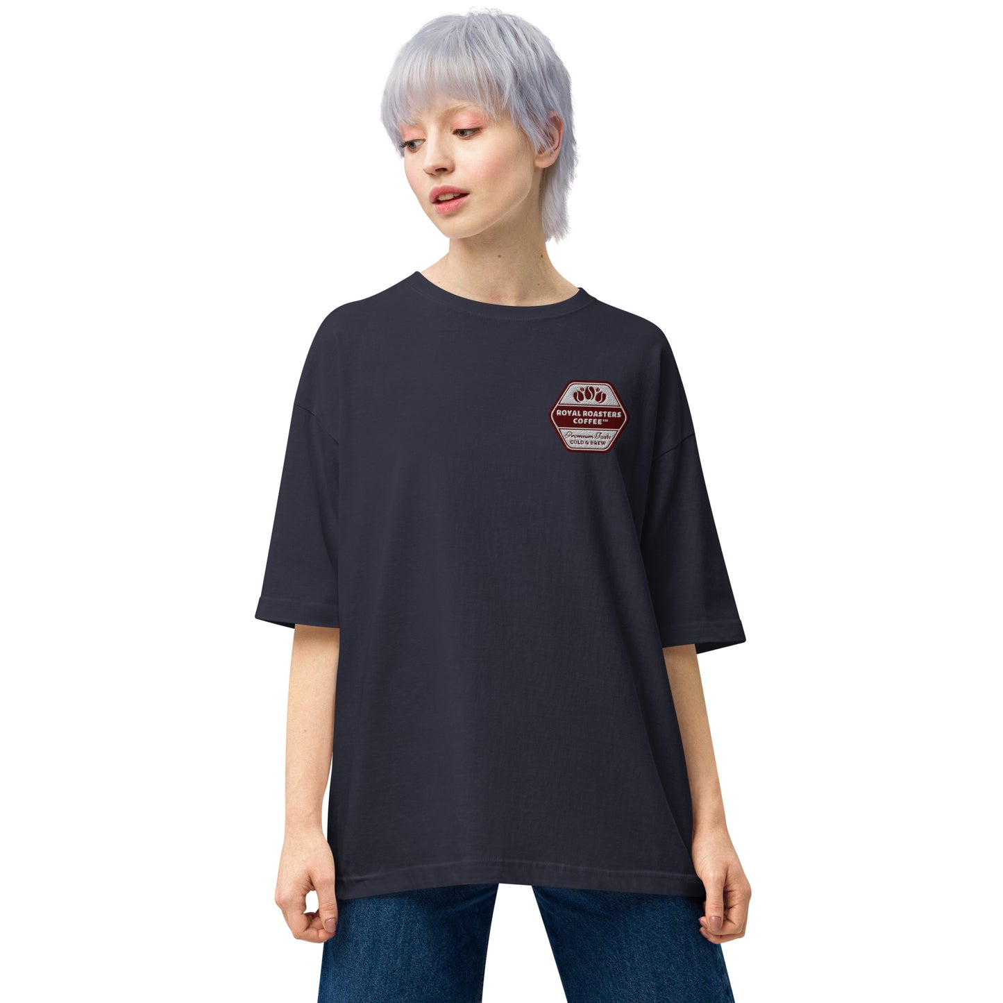 Royal Roasters Embroidered Unisex Oversized T-Shirt