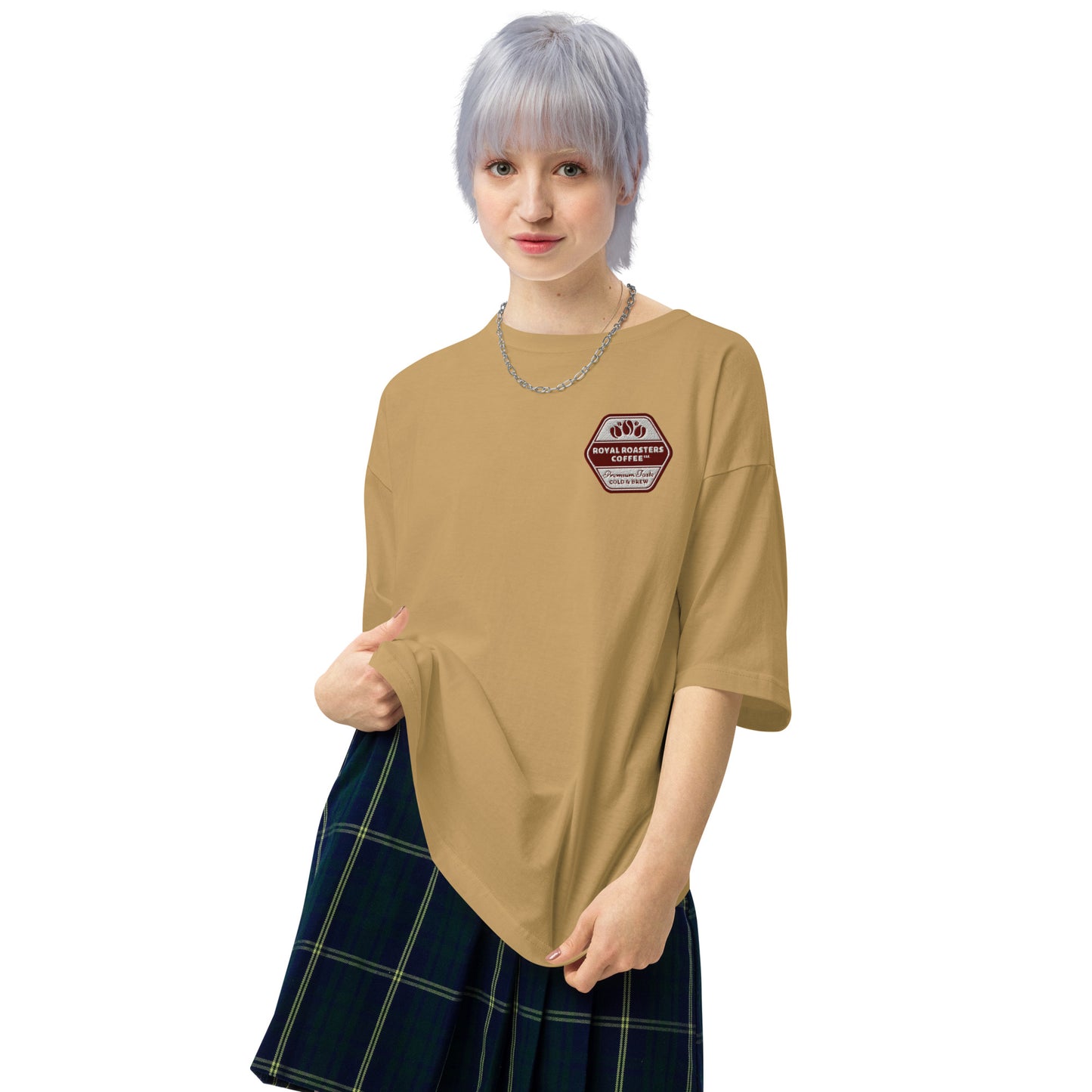 Royal Roasters Embroidered Unisex Oversized T-Shirt