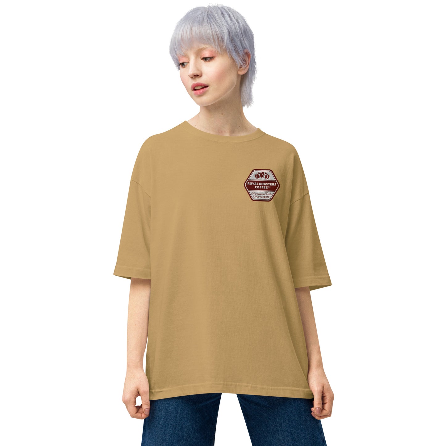 Royal Roasters Embroidered Unisex Oversized T-Shirt