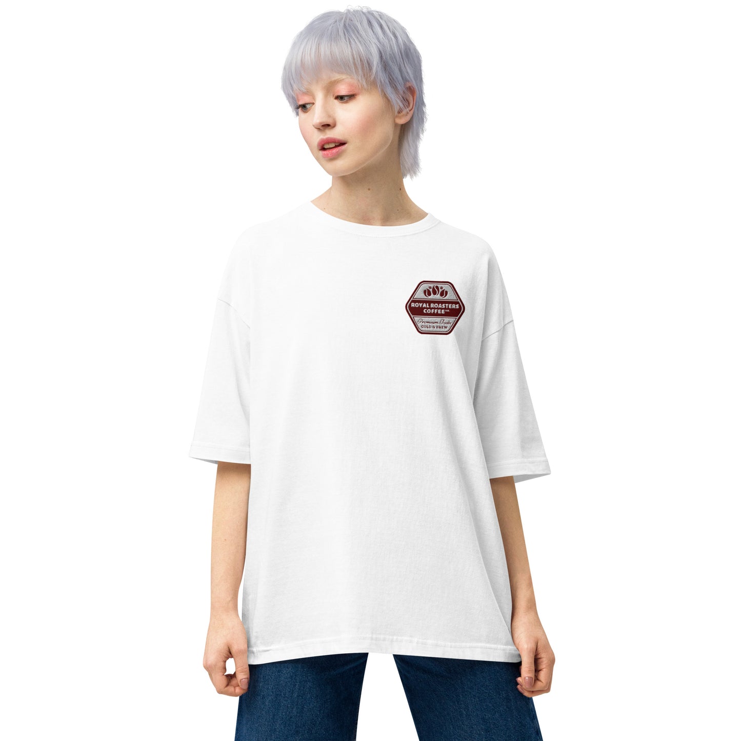 Royal Roasters Embroidered Unisex Oversized T-Shirt