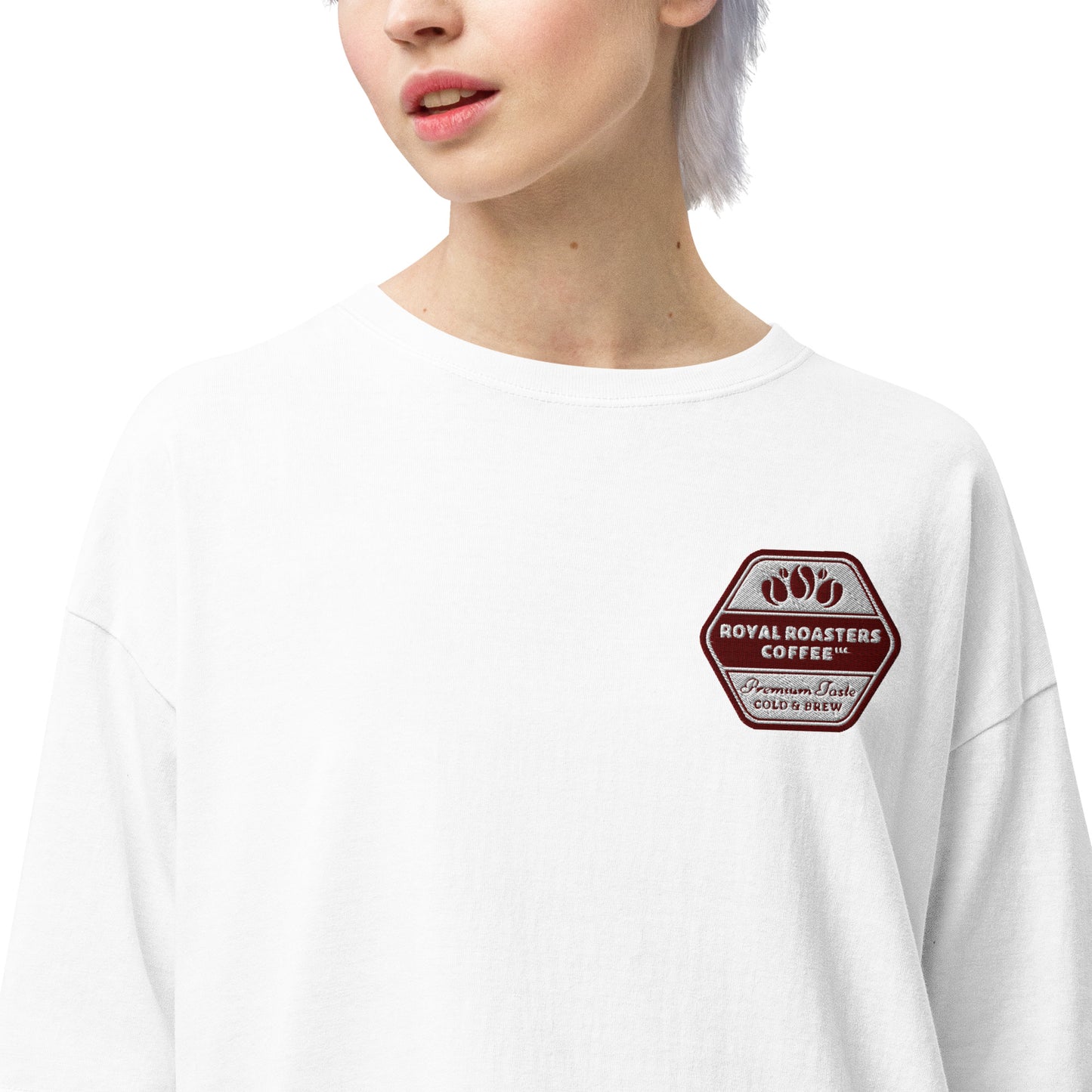 Royal Roasters Embroidered Unisex Oversized T-Shirt