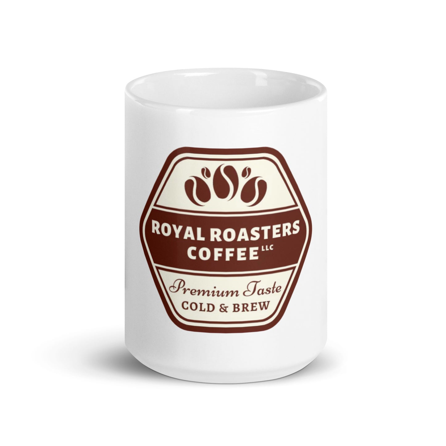 Royal Roasters White Glossy Mug