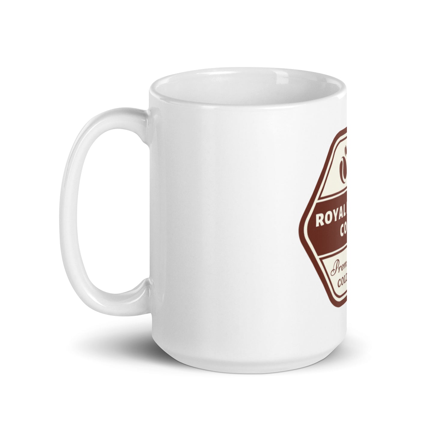 Royal Roasters White Glossy Mug